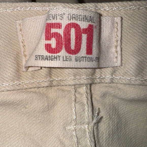 Levi's 501 Men’s Button-Fly Khaki Denim Jeans - Picture 5 of 7